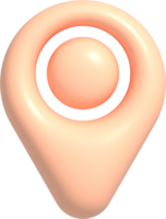 3D-Standort-Pin-Symbol png