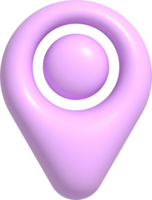 icono de pin de ubicación 3d png