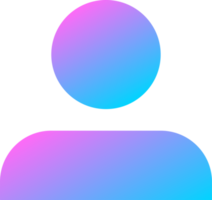 ícone de gradiente do usuário png