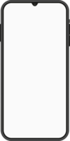 Smartphone interface, phone mockup with empty screen png