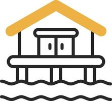 diseño de icono de vector de casa de playa