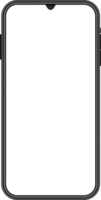 Smartphone interface, phone mockup with empty screen png