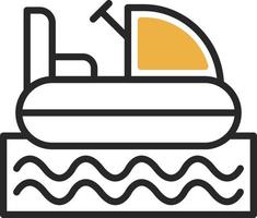 Bumper Boat Vector Icon Design