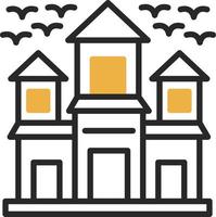 Haunted House Vector Icon Design