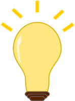 de licht lamp is vol van ideeën en creatief denken, analytisch denken voor verwerken. licht lamp icoon png. ideeën symbool illustratie. vrij png. png