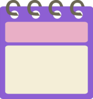 plat icône calendrier mois. png illustration. Couleur bannière. Vide Date étiqueter. gratuit calendrier. gratuit png.