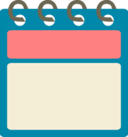 eben Symbol Kalender Monat. png Illustration. Farbe Banner. leer Datum Etikett. kostenlos Kalender. kostenlos png.