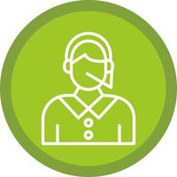 Call Center Agent Vector Icon Design