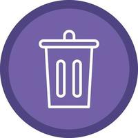 Trash Bin Vector Icon Design