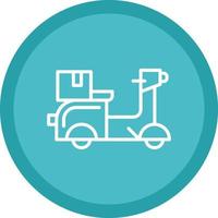 Delivery Bike Vector Icon Design