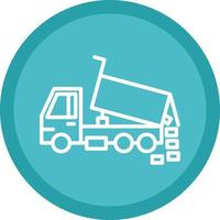 Dumper Truck Vector Icon Design