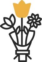 Flower Bouquet Vector Icon Design