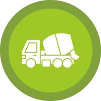 Mixer Truck Vector Icon Design