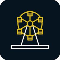 Ferris Wheel Vector Icon Design