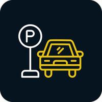 Car Parking Vector Icon Design