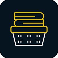 Laundry Basket Vector Icon Design