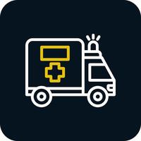 Ambulance Vector Icon Design