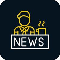 NewsCaster Vector Icon Design