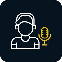 Broadcaster Vector Icon Design