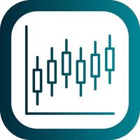 Candlestick Chart Vector Icon Design
