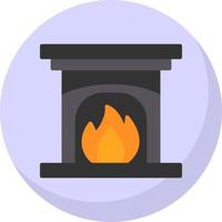 Fireplace Vector Icon Design