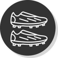 diseño de icono de vector de botas de fútbol