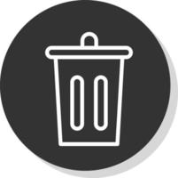 Trash Bin Vector Icon Design