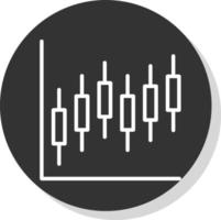 Candlestick Chart Vector Icon Design