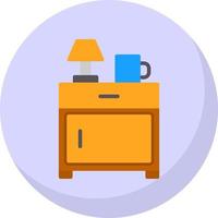 Bedside Table Vector Icon Design