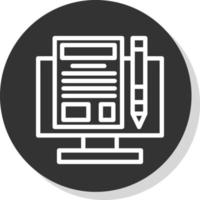 hacer diseño de icono de vector de blog