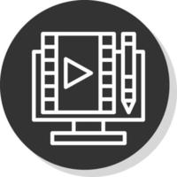 diseño de icono de vector de edición de video