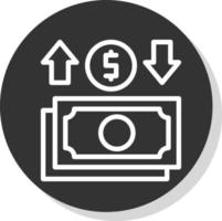 diseño de icono de vector de cambio de dinero