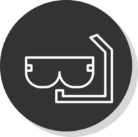 diseño de icono de vector de snorkel