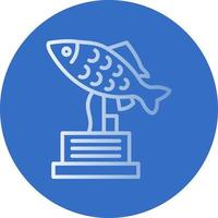 diseño de icono de vector de trofeo de pesca