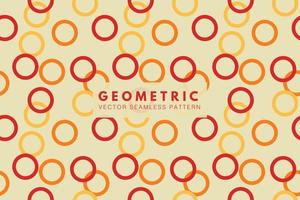 Vintage circles geometric colorful shapes pattern. Seamless vector round shapes repeat pattern