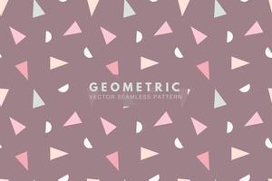 Colorful pastel triangular poly geometric cute shapes. Vector seamless repeat pattern