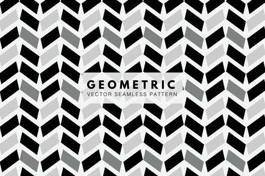 Slanting black and gray lines polygon geometric shape. Abstract seamless repeat vector pattern