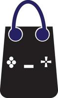 shopping bag game logo bag game icon vector design template