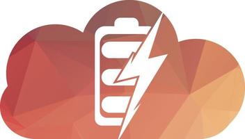 plantilla de diseño de logotipo de batería de energía. diseño del logotipo de carga rápida de la batería. energía de la batería y el icono del logotipo del relámpago. vector