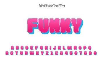 Funky - jelly  style creative text effect vector. Melon - Fruity text effect vector. editable text effect applies from graphic style menu. vector