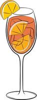 Aperol Spritz cocktail vector illustration