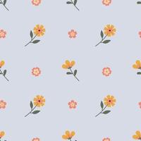 Cute floral vector seamless pattern