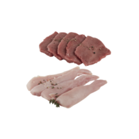 porc frais avec découpe isolé sur fond transparent png