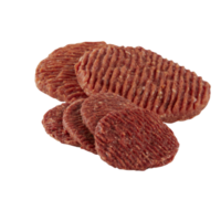 fresco carne hamburguer com cortar Fora isolado em fundo transparente png