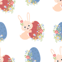 seamless pattern Easter  bunny and egg png