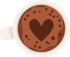 Cup of coffee. Top view png