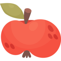 röd äpple. frukt png