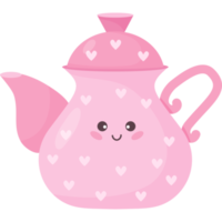 Cute cartoon teapot png