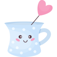 cute cup with heart png