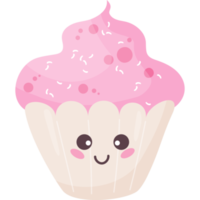 cupcake fofo de desenho animado png